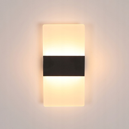 LED Wandleuchte über Spiegel 5W 360lm 4000K Schwarz Plaxio Masterled