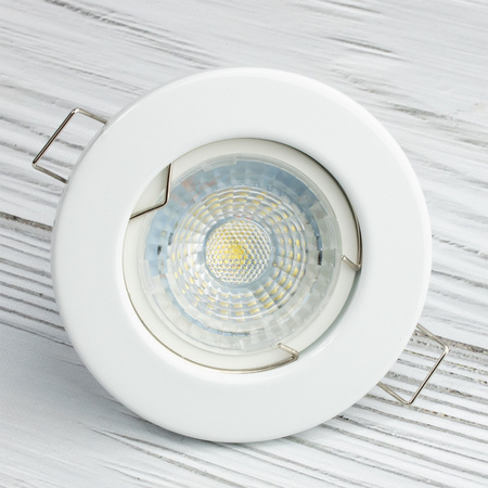 Einbaustrahler GU10, MR16 Einbauspot HALOGEN Runde Fest Weiß Blech LUMILED