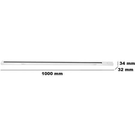 Stromschiene weiße Dreiphasen-Aluminiumschiene für Stromschienenstrahler 100 cm