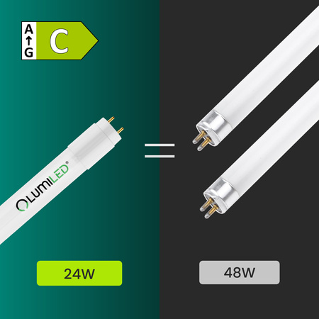 LED Leuchtstofflampe G13, Leuchtstoffröhre T8 24W 4000K 150cm 160lm/W neutral LUMILED