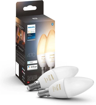 2PAK LED-Lampe Kerze E14 B39 4W CCT PHILIPS HUE Weiß & Ambiente Bluetooth Zigbee