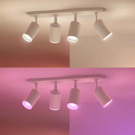 Philips HUE Weiß und Farbe Ambiance Fugato Lampe 4x4.2W Bluetooth Zigbee