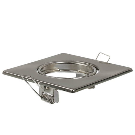 Set mit 3 x OPIN GOLDLUX beweglichen Halogenlampen (Polux) quadratischem Metallnickel MR16 GU10