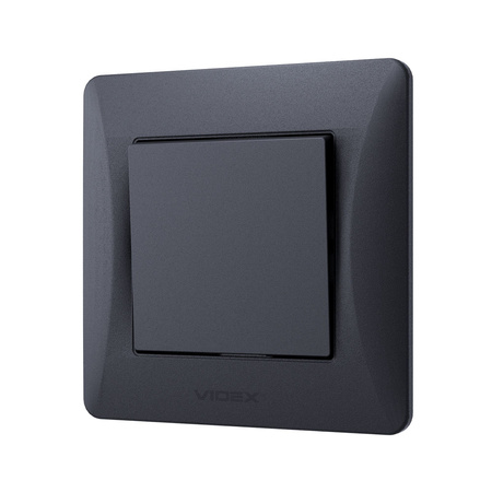 1-poliger Schalter 10A Aufputz Schwarz BINERA VIDEX
