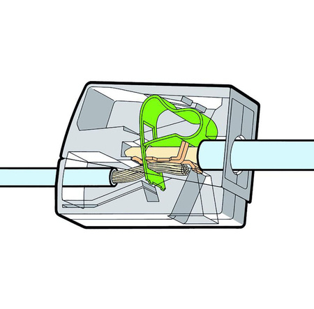100x Beleuchtungsverbinder Schnellverbinder WAGO 224-112 für KABEL 0,5-2,5mm