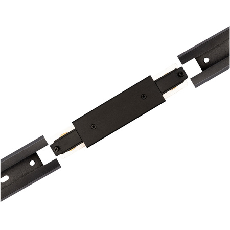 1F SCHIENENVERBINDER GERADE MIT STROMVERSORGUNG SCHWARZ LEUCHTEND