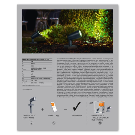 LED-Gartenstrahler RGB+W 5W SMART+ WiFi GARDEN 1 Spot LEDVANCE