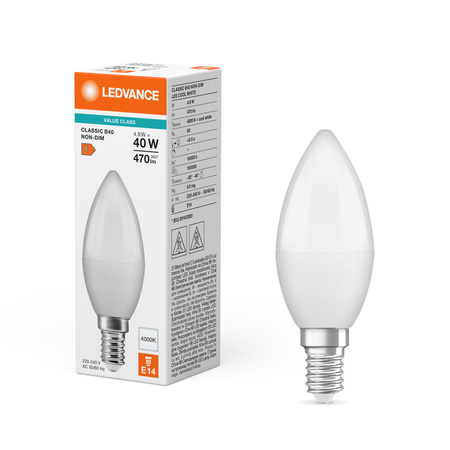 LED Lampen B37 E14 4.9W = 25W 470lm 4000K Neutralweiß LEDVANCE