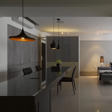 Kronleuchter Hänge-Deckenleuchte IL MIO MODERN P-306B E27 Schwarz und Gold - GOLDLUX (Polux)