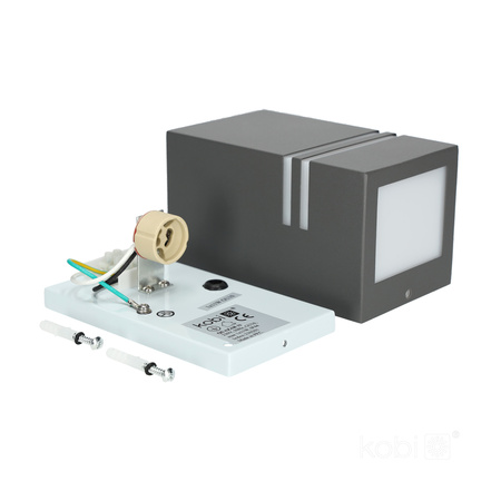 LED-Gartenleuchte QUAZAR 11 GU10 IP44 KOBI ALUMINIUM GRAU