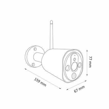 COSMO Z1 Außenkamera IP66 Full HD 2Mpx Tuya SMART WIFI GOLDLUX (Polux) PIR