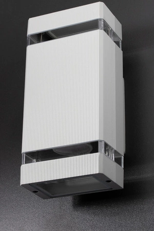 Doppelte Masterled HANA LED-Fassaden-Gartenwandleuchte 2xGU10 ALUMINIUM grau IP54