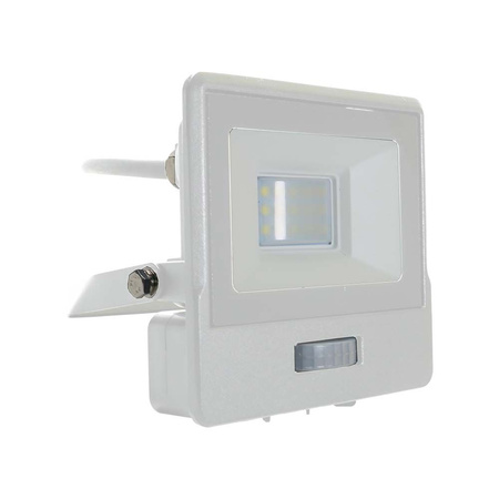 LED Fluter 10W 735lm 4000K IP65 Weiß mit Bewegungssensor und CUT-OFF-Funktion Samsung Chip VT-118S-1-W V-TAC