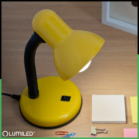 Schreibtischlampe E27, LED Tischlampe Gelb SARA LUMILED