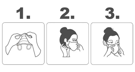 5x Dreischichtige Einweg-Schutzmaske