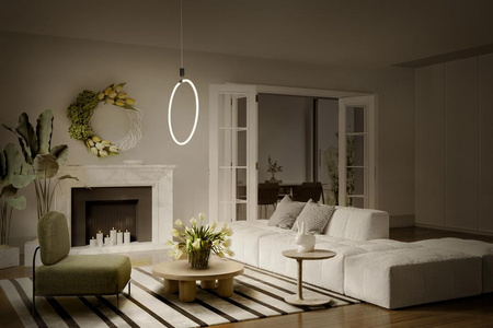 Dekorative LED-Deckenpendelleuchte 18W 2000lm 3000K Warm Dimmbar Überhang Grau Dekor Ledvance