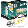 6x LED-Lampe E27 A60 4,9W 1055lm = 75W 2700K warmweiß 360° Filament Energieklasse A LUMILED