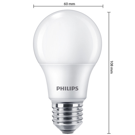 LED-Lampe E27 A60 7W = 50W 680lm 3000K Warm 150° Essential Philips