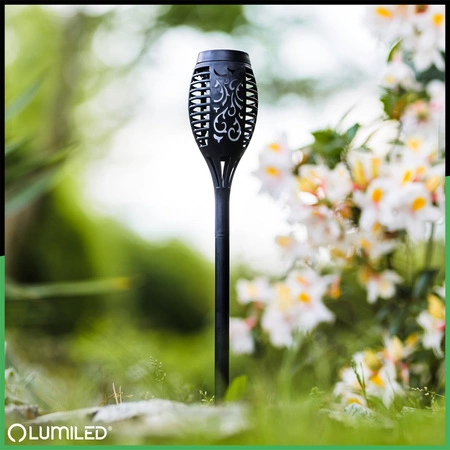 Solar-LED-Lampe mit Flammeneffekt, Solar Gartenleuchte IGNIS LUMILED
