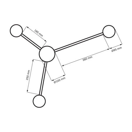 Wandleuchte Außenfassadenleuchte 3 x GX53 Schwarz JOY Sanico Goldlux
