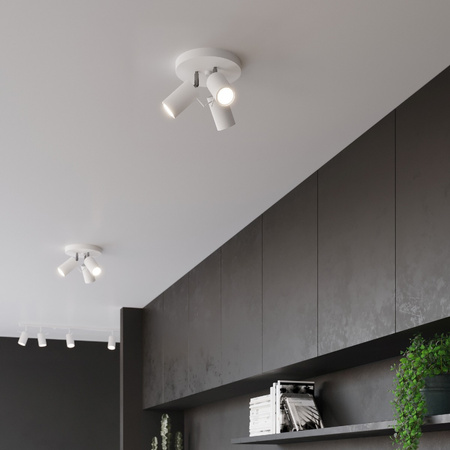 RING Deckenleuchte 3xGU10 Reflektor Halogen Leuchte Beweglich Weiß SOLLUX