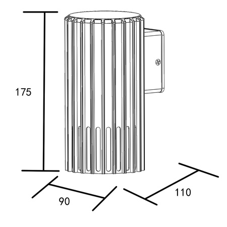Wandleuchte Außenfassadenleuchte E27 Grau IP54 Kuusamo Sanico Goldlux