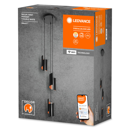 LED-Deckenleuchte 24,5W SMART+ WiFi CCT Dimmbar Schwarz Anhänger LEDVANCE