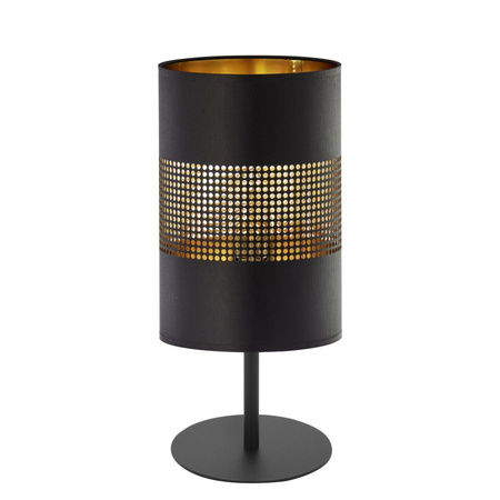 BOGART BLACK Schwarz und Gold Modern E27 Nachttischlampe 5058 TK Lighting