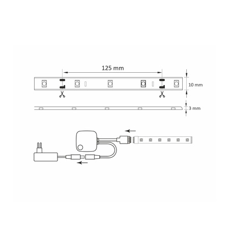 LED Streifen 230V 20W RGB + CCT IP65 TUYA WIFI Smart 5m