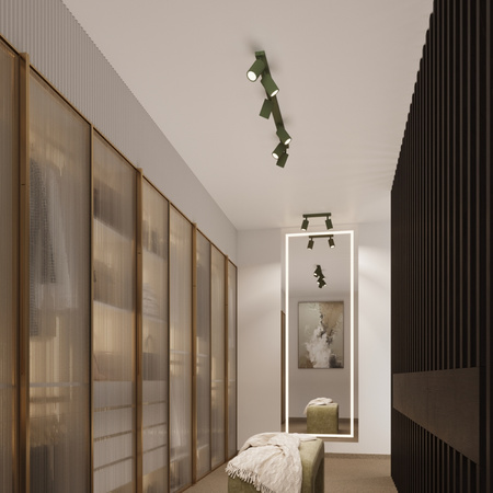 Wandleuchte Wandleuchte Reflektor Tuba Spot GU10 Olive Carbon Deep Space SL.1616 Sollux