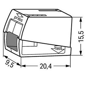100x Beleuchtungsverbinder Schnellverbinder WAGO 224-112 für KABEL 0,5-2,5mm