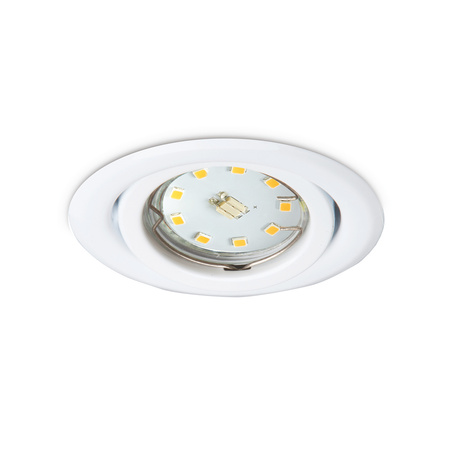 Halogen-Einbauleuchte GU10 MR16 OH15 rund beweglich weiß Kobi