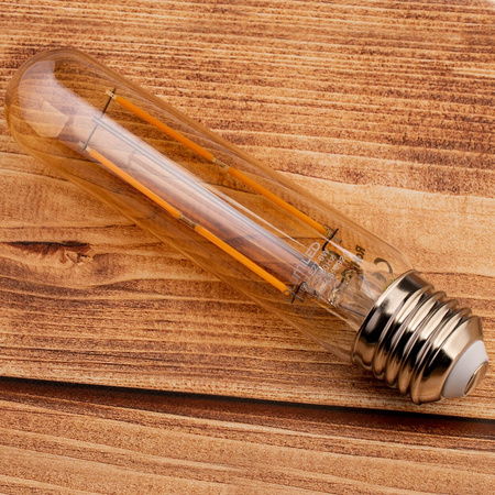 6X LED bulb E27 T30 6W = 50W 660lm 3000K Warm 360° Amber Filament LUMILED