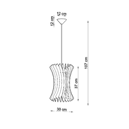 LED-Hänge-Deckenleuchte ORIANA E27 Naturholz SOLLUX