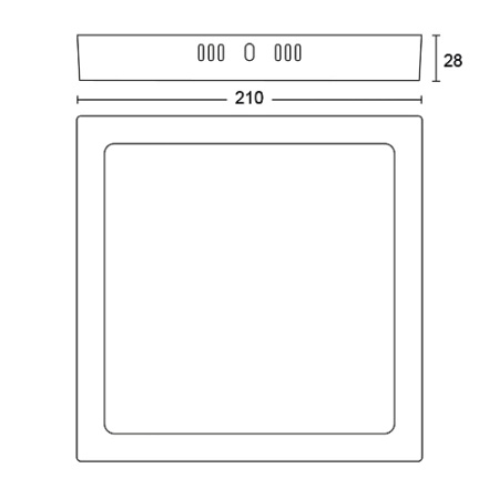 Plafond Panel LED-Oberflächen-Deckenleuchte MAGNEOS 12W 4000K 21cm weißes Downlight-Quadrat PHILIPS