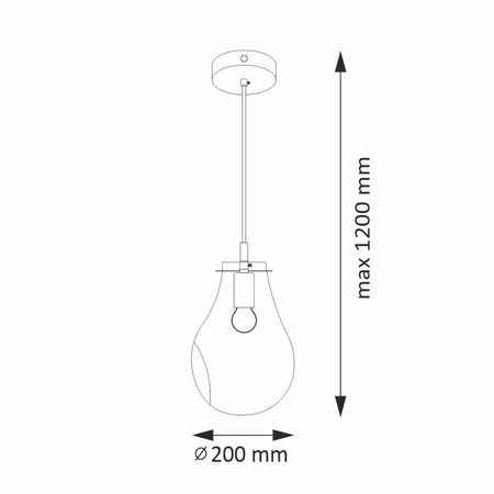 E27 Schwarz Kimberly Blau Sanico Goldlux Dekorative Pendel-Deckenleuchte