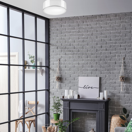 Plafond LED-Deckenleuchte DANTE E27 Weiß Chrom Metall LD.PD-6.14 Lamkur