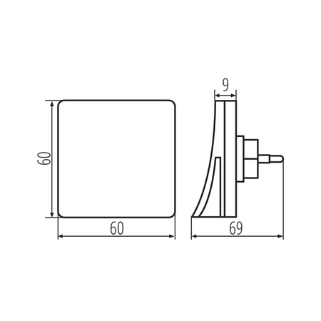 LED HOFI Orientierungslampe für Steckdose Dämmerungssensor 0,28W 2lm 3000K Warmweiß KANLUX