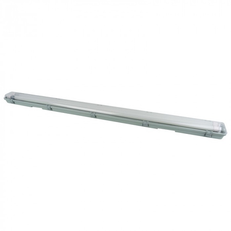 Hermetische Leuchte 120cm Lampe IP65 + 2x LED-Leuchtstoffröhre T8 G13 18W 6500K Cold Ecolight