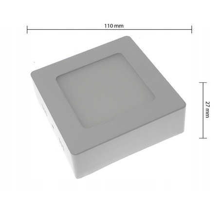 LED-Panel-Deckenleuchte 6W 480lm 4000K neutralweiß Anbauleuchte Quadratisch Weiß Proma Masterled