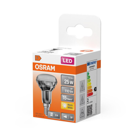 LED-Lampe E14 R39 1.5W = 25W 110lm 2700K Warm OSRAM Parathom