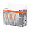 3x LED Lampen E27 A60 CL 7,5W = 75W 1055lm 4000K Neutral 300° Filament OSRAM BASE