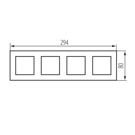 Aufputz-Vierfachrahmen für Steckdose weiß OFFICE Kanlux