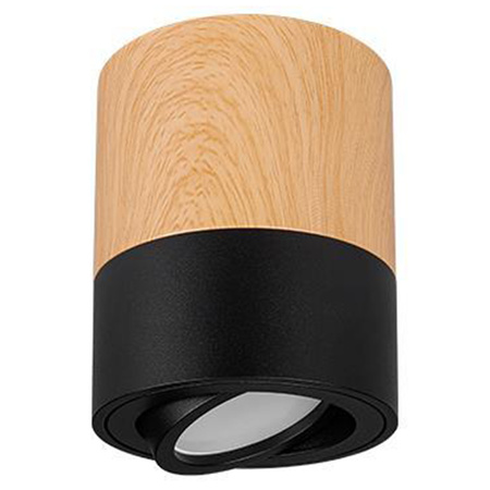 Aufputz Halogen Tuba Reflektor Spot GU10 Rund Schwarz Braun Masterled