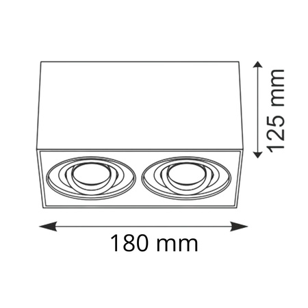 Deckenanbauleuchte Hadar Q2 2xGU10 beweglich rechteckig weiß