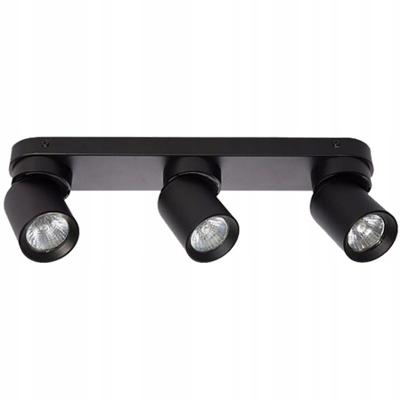 TIMO Decken-/Wandleuchte Wandleuchte Reflektor bewegliche Halogenleuchte 3 xGU10 schwarzes LVT