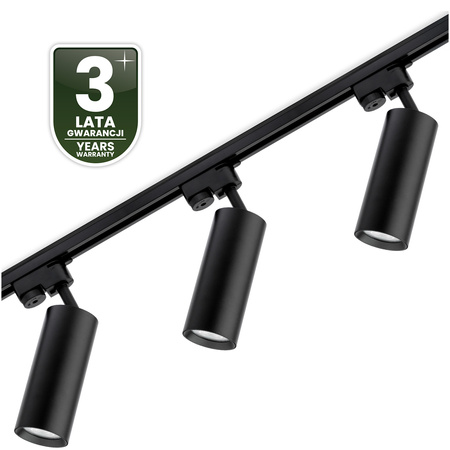 1.5m Stromschiene + 3x Schieneinstrahler GU10 Schwarz RITI LUMILED
