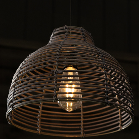 Solar-LED-Lampe, Hängelampe IP44 3000K Rattan VEXA LUMILED