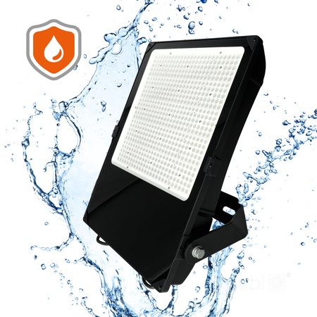 LED-Außenstrahler Garten 500W 77500lm 4000K Neutral Dimmbar 60° IP66 IK08 Schwarz US Kobi