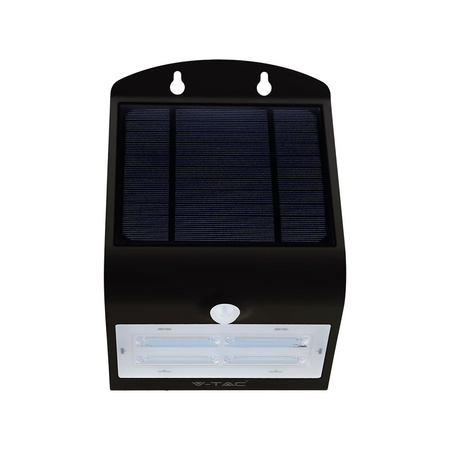 3W Solar-LED-Wandleuchte 4000K+3000K mit Bewegungssensor Schwarz VT-768 V-TAC